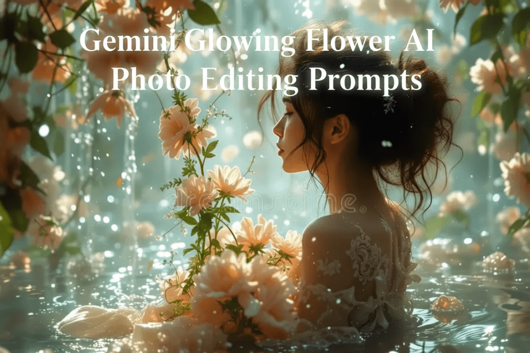 Gemini Glowing Flower AI Photo Editing Prompt